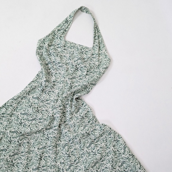 Vintage Halter Maxi Dress Square Neckline - Picture 1 of 15